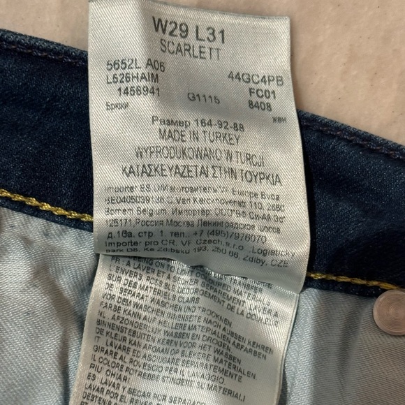 Lee Classic Scarlett Skinny Blue Jeans. W29 L31 - Picture 5 of 8